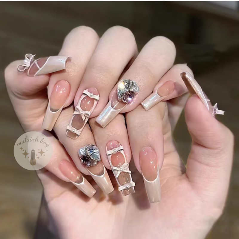 Charm Nơ Kim Loại Sơn Tĩnh Điện 6 Kiểu Đủ Màu Hot Trend Gắn Móng C1/ Phụ Kiện Trang Trí Móng Tay Nơ Ballet Xinh Xắn