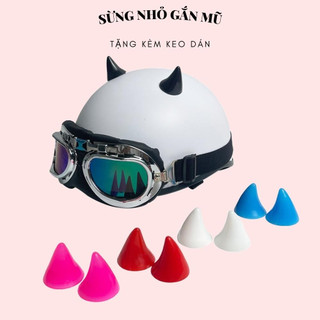 (1 cặp - Tặng keo) Sừng mini gắn nón bảo hiểm (không có nón)
