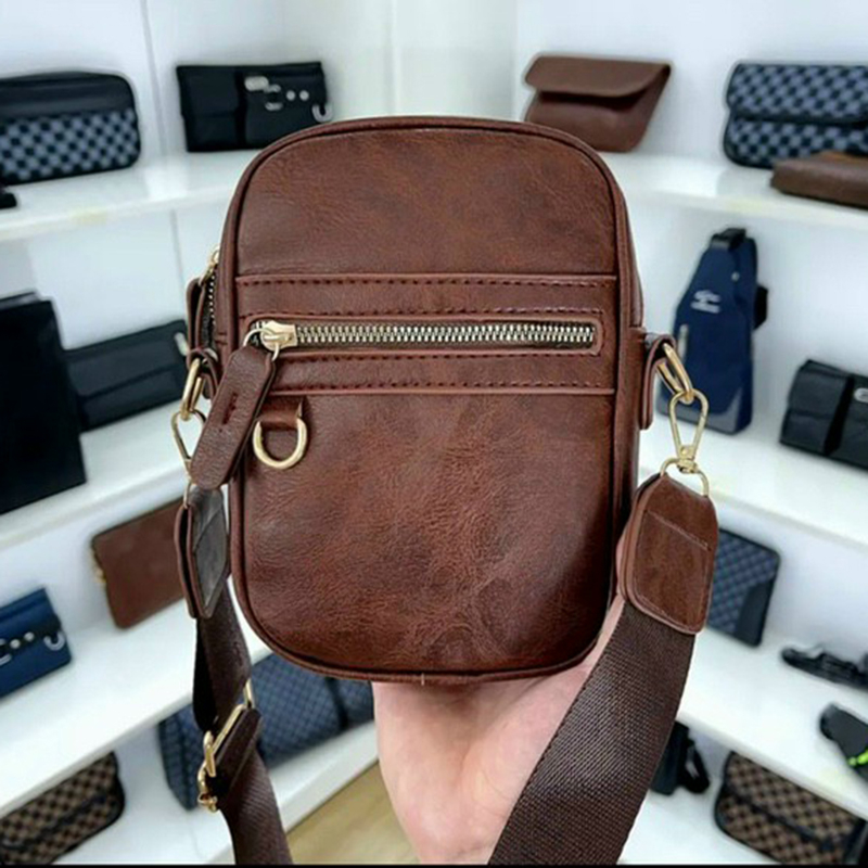 Túi Xách Nam túi xách da bò mini bag - phong cách đơn giản tinh tế. Mã T 11