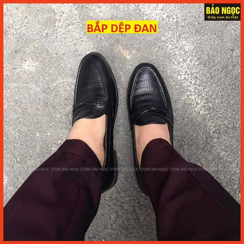 Giày lười nam da bò cao cấp ✅ Giày da nam kiểu dáng Hàn Quốc 🎁 Bảo hành nổ da 24 tháng ✅ Mã K22