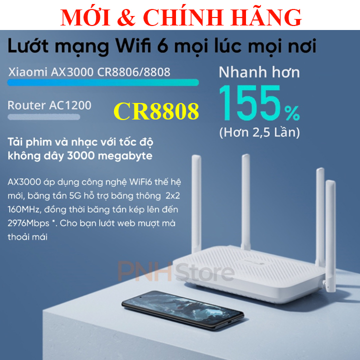 Bộ Phát Wifi Xiaomi Redmi AC2100, 4A , 4C \ AX3000 CR8806 CR8808