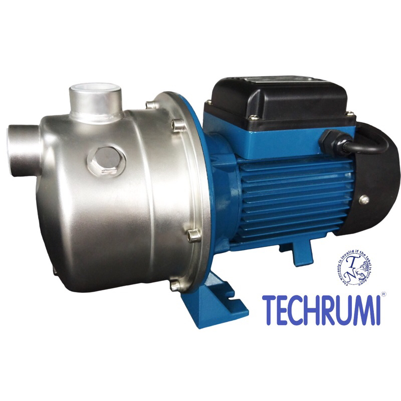 Máy Bơm Cấp Nước Sinh Hoạt Đẩy Cao 40m Tự Mồi Đầu Inox Cánh Inox Cốt Inox Techrumi