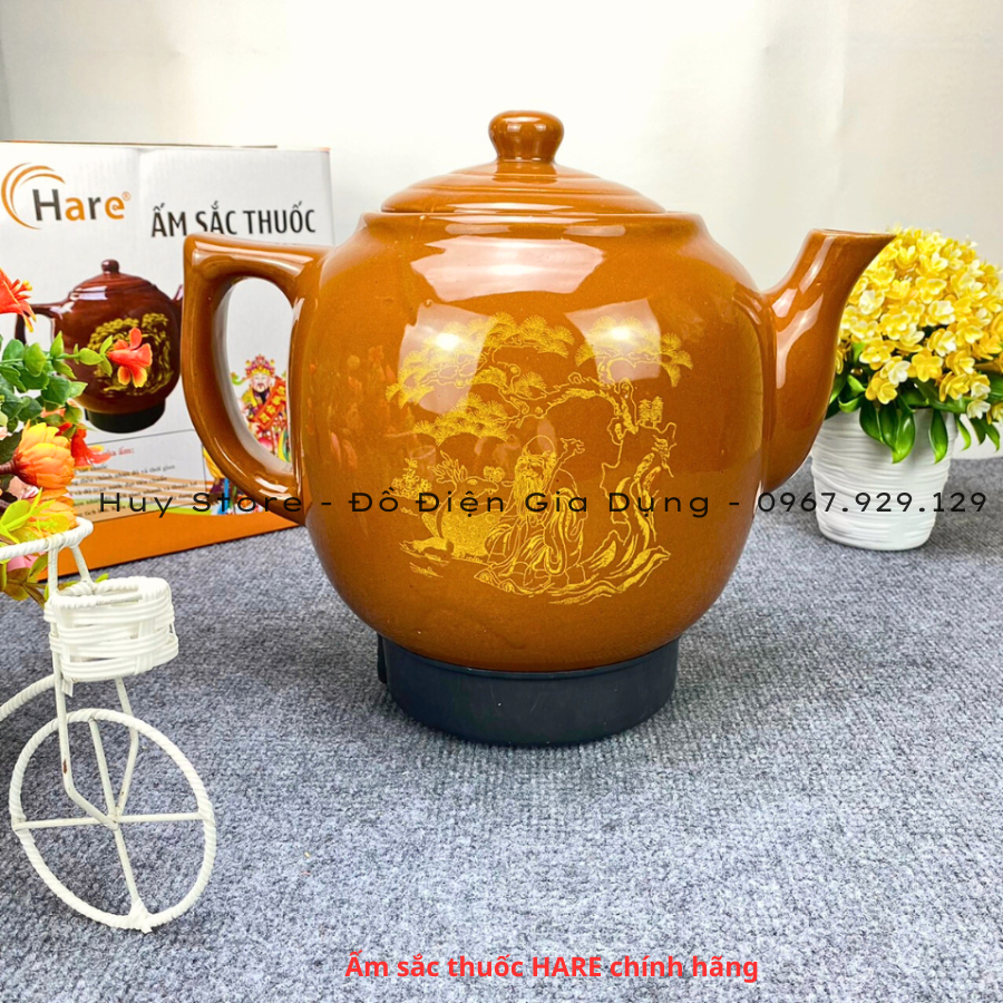 Ấm sắc thuốc tự động HR-ST45 Hàng Chính Hãng Hare , Ấm sắc thuốc HR-ST45 Màu Xanh Lục và Nâu Săc Thuốc Nhanh Huy Store