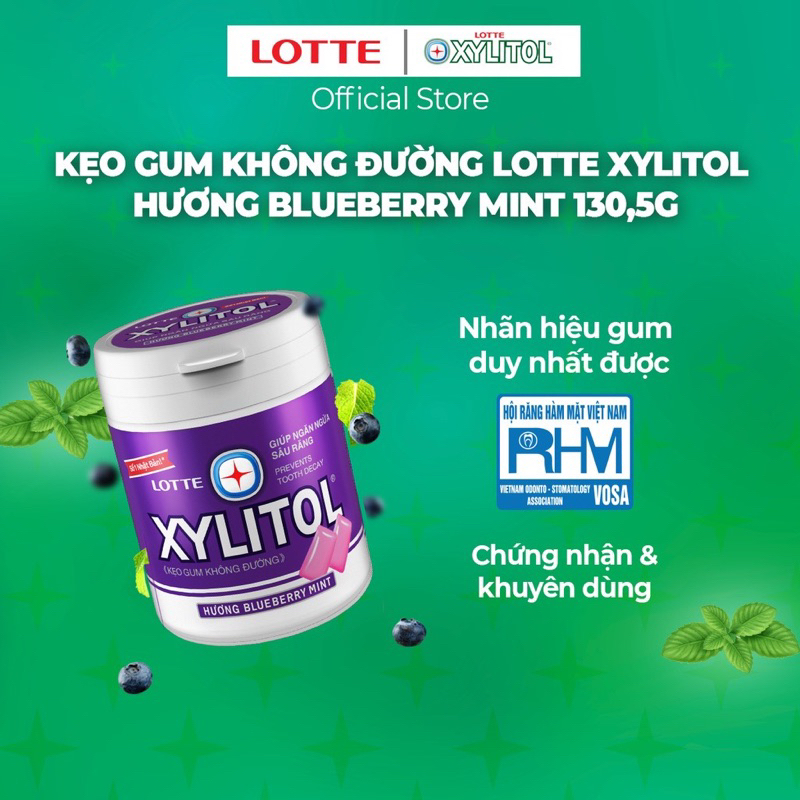 Kẹo Gum Không Đường Lotte Xylitol hũ 58g