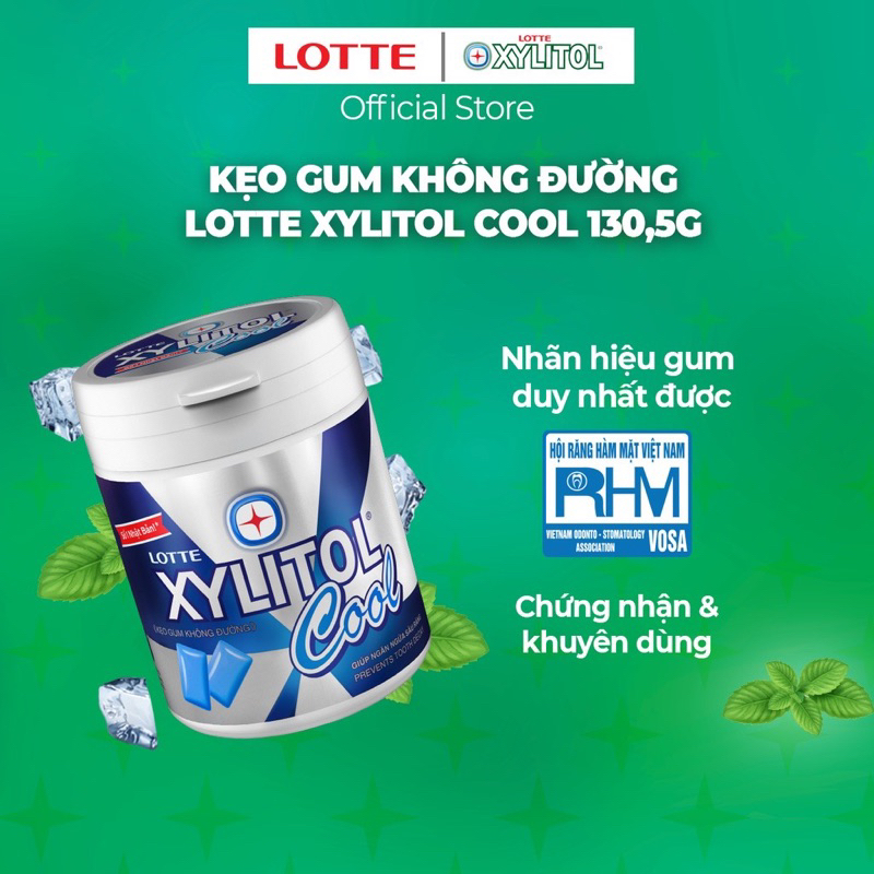 Kẹo Gum Không Đường Lotte Xylitol hũ 58g