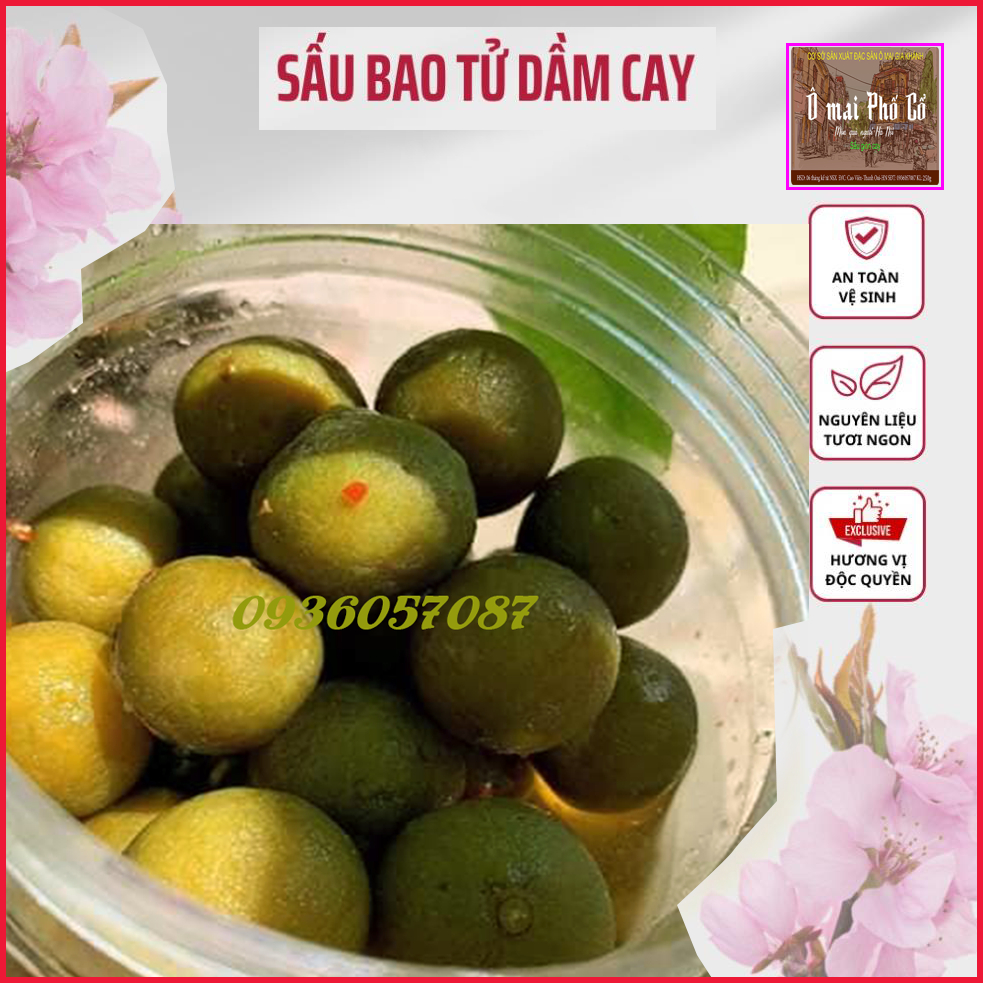 500g Sấu giòn cay- Sâú bao tử hút chân không
