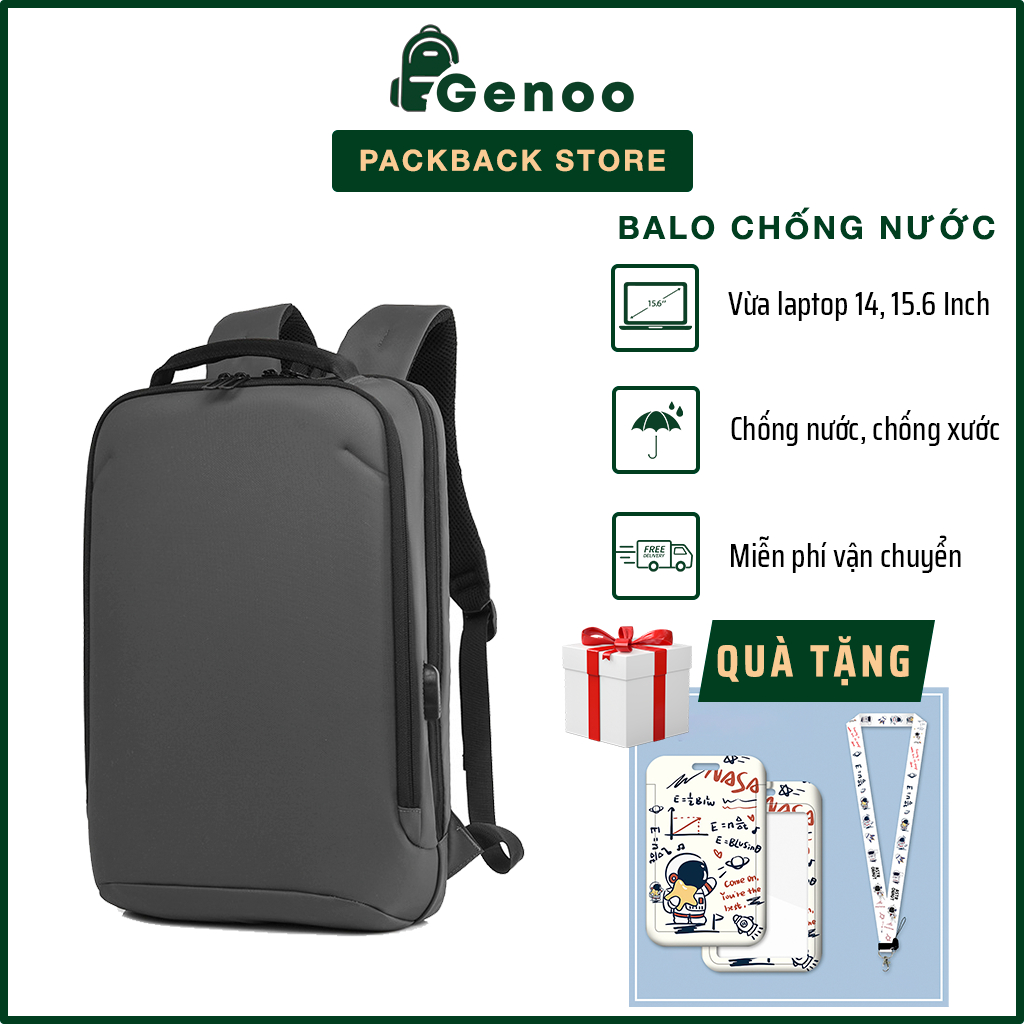 Balo Laptop Kiểu Dáng Ultra Slim Siêu Gọn, Form Công Nghệ 3D Cứng Cáp Với Chất Liệu Microfiber Chống Nước, Chống Xước