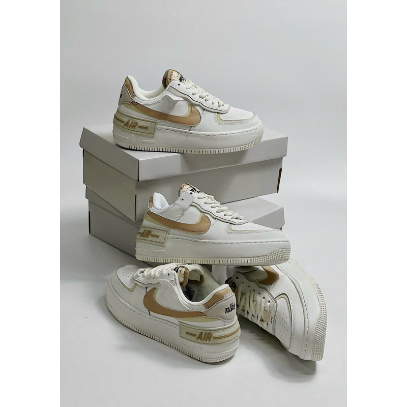 Giày thể thao A,F,1 Shdow chuẩn kem sữa siu cấp, giầy sneaker độn đế tăng chiều cao full box