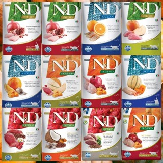 Bao 1kg 500gr Hạt N&D thức ăn mèo Farmina Ocean Herring Prime Kitten Adult Gà Lựu Wild Boar Apple