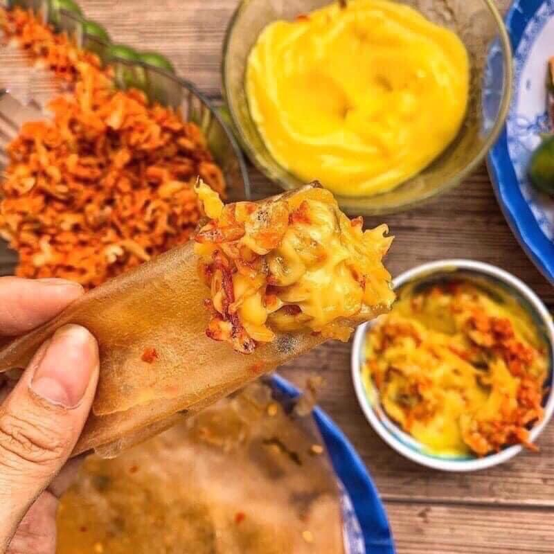 Combo bánh tráng phơi sương dẻo mỏng siêu cay bơ vàng, muối ruốc hành phi.