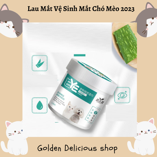 Khăn vệ sinh lau mắt, tẩy vết ố mắt cho chó mèo