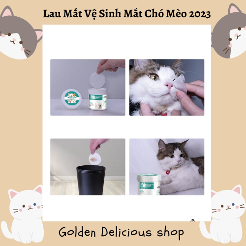 Khăn vệ sinh lau mắt, tẩy vết ố mắt cho chó mèo