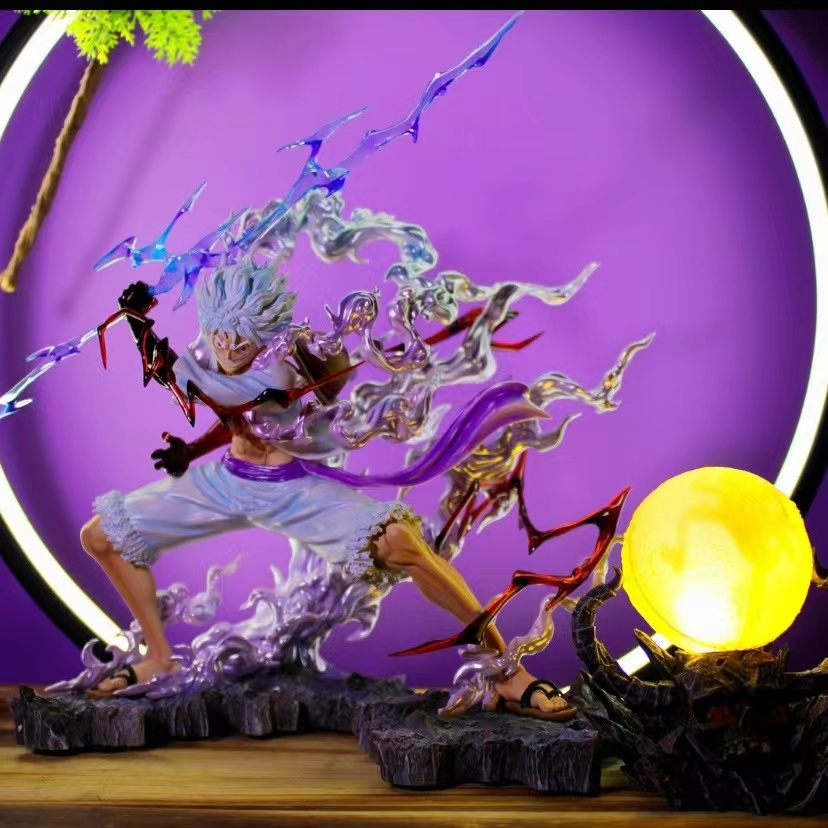 ☑One Piece 2023 Clenching Lightning Năm Bánh Răng Nika Luffy GK Anime Tượng Tay Mẫu Anime Thiết Bị Ngoại Vi