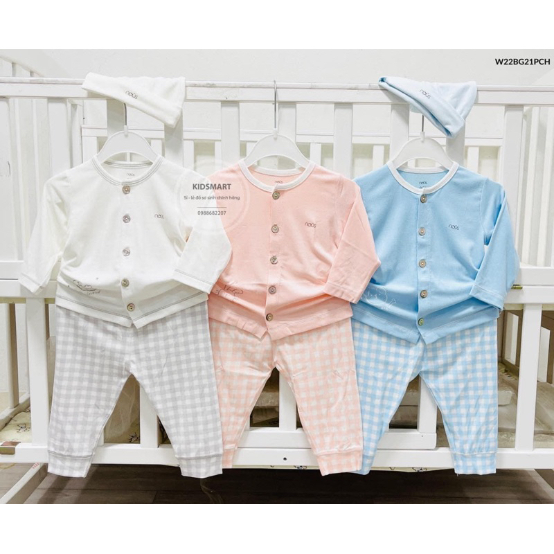 Bộ dài tay Nous cài giữa cho bé trai bé gái
