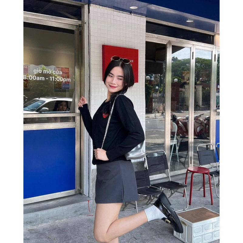 Y30 Chân váy chữ A tặng kèm dây lưng có quần trong hàng qc yansoo