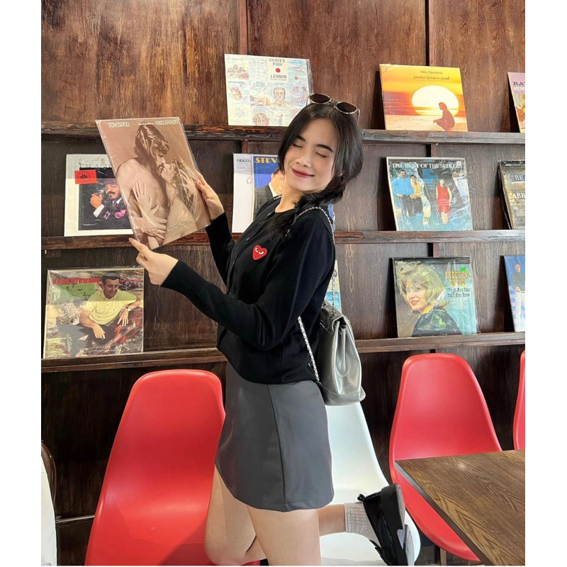 Y30 Chân váy chữ A tặng kèm dây lưng có quần trong hàng qc yansoo