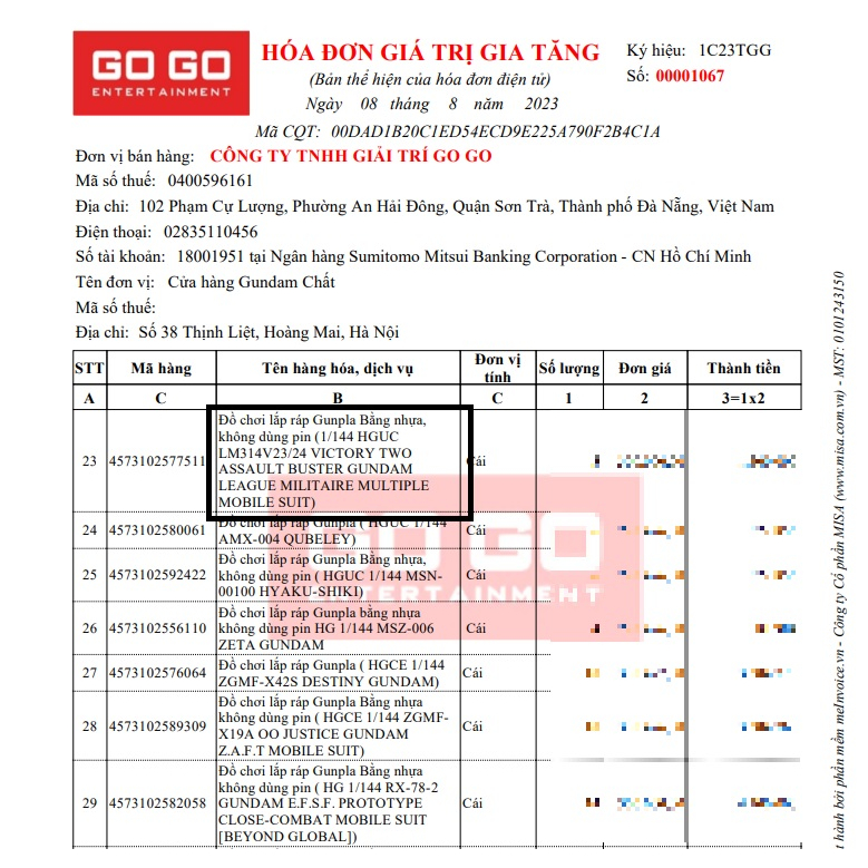 Mô hình lắp ráp MG V2 GUNDAM ASSAULT BUSTER 6655