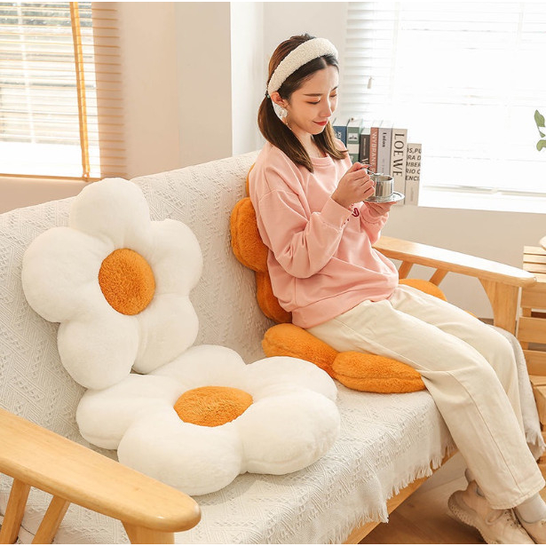 Gối tựa lưng trang trí hình bông hoa, đệm lót ghế ngồi bệt trang trí nhà cửa 24hDecor