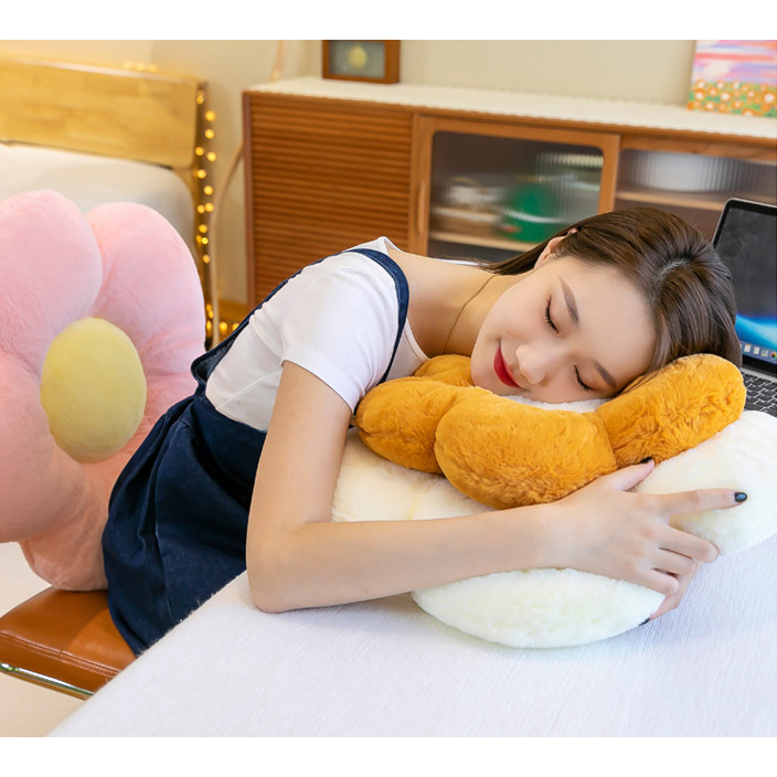 Gối tựa lưng trang trí hình bông hoa, đệm lót ghế ngồi bệt trang trí nhà cửa 24hDecor