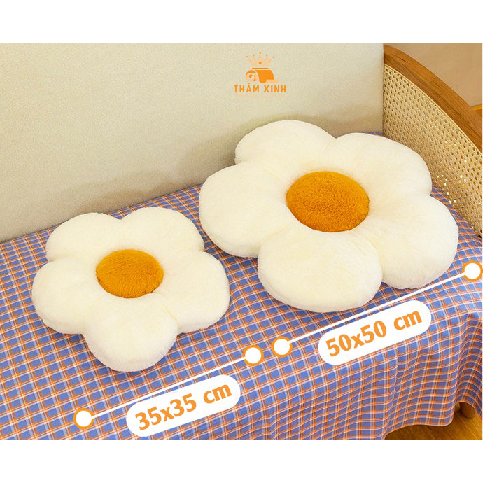 Gối tựa lưng trang trí hình bông hoa, đệm lót ghế ngồi bệt trang trí nhà cửa 24hDecor