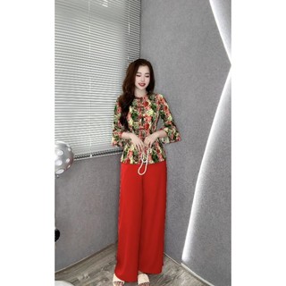 SET LAM BÀ BA ĐI CHÙA TAY LOE BÔNG - LỤA MANGO