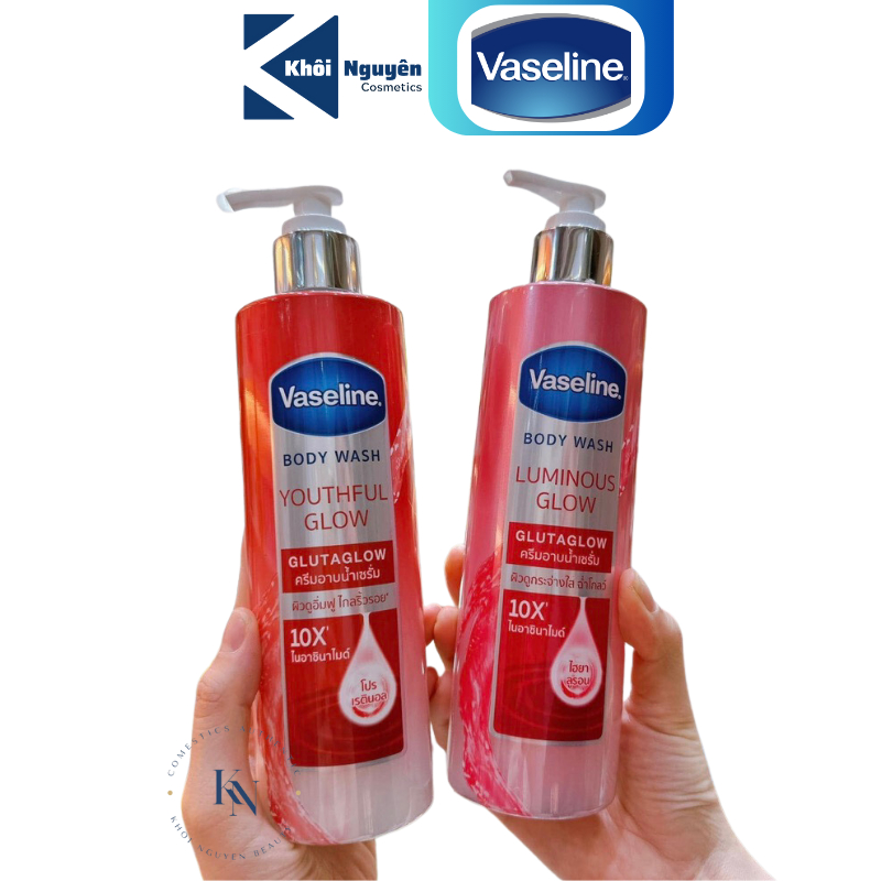 Sữa Tắm Kích Trắng Vaseline Body Wash GlutaGlow 10X 425ml