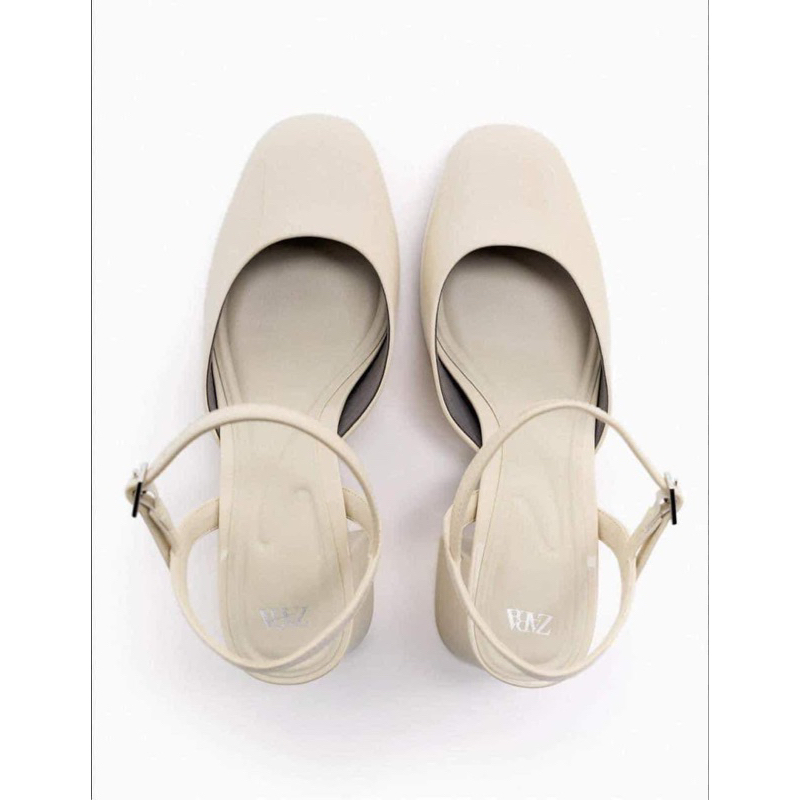 Giày Za.ra gót vuông mũi tròn fom bale full box tag xịn xò