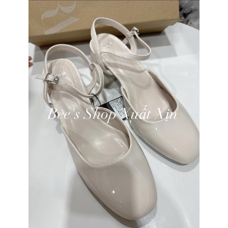 Giày Za.ra gót vuông mũi tròn fom bale full box tag xịn xò