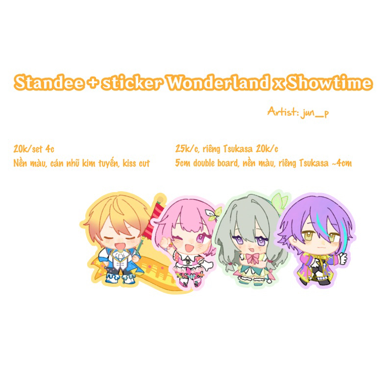 Standee+ Pack sticker Project Sekai hàng artist