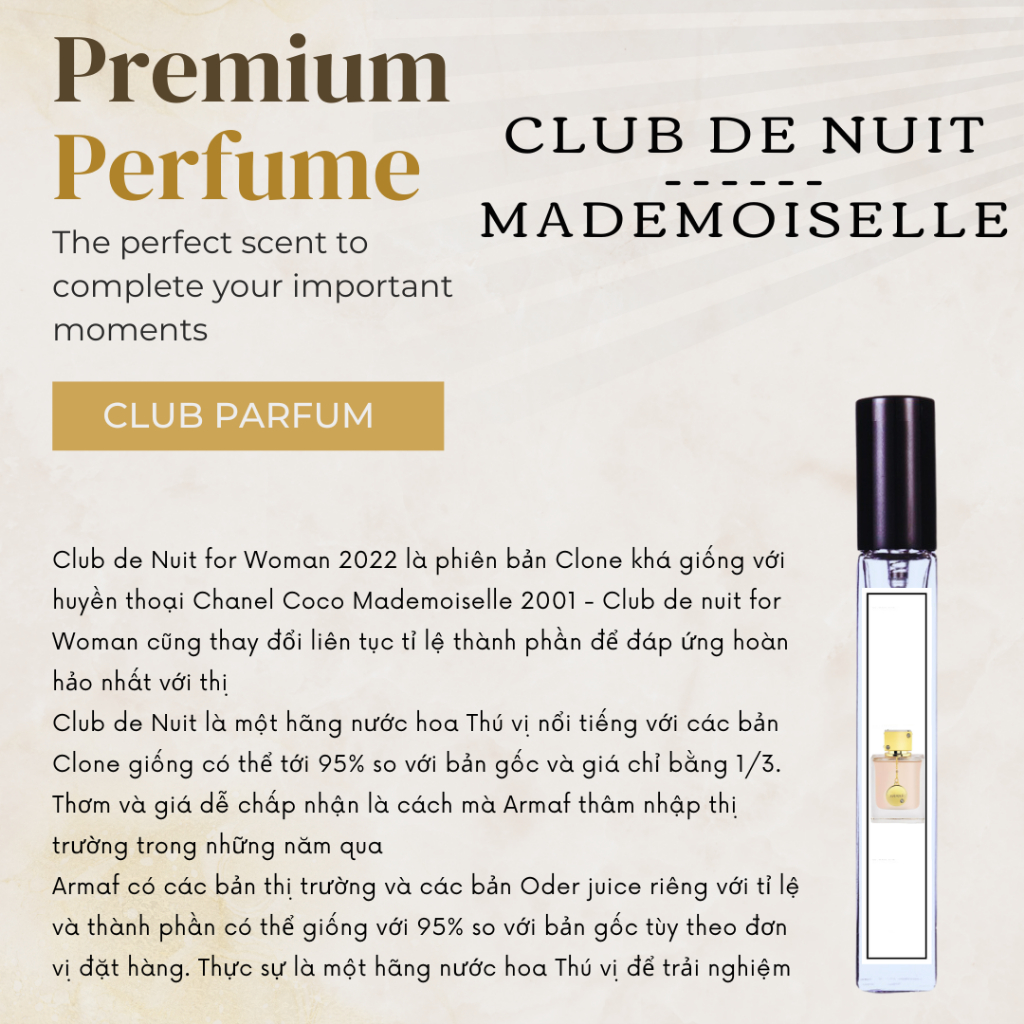 Nước hoa Nữ Club de Nuit For Woman