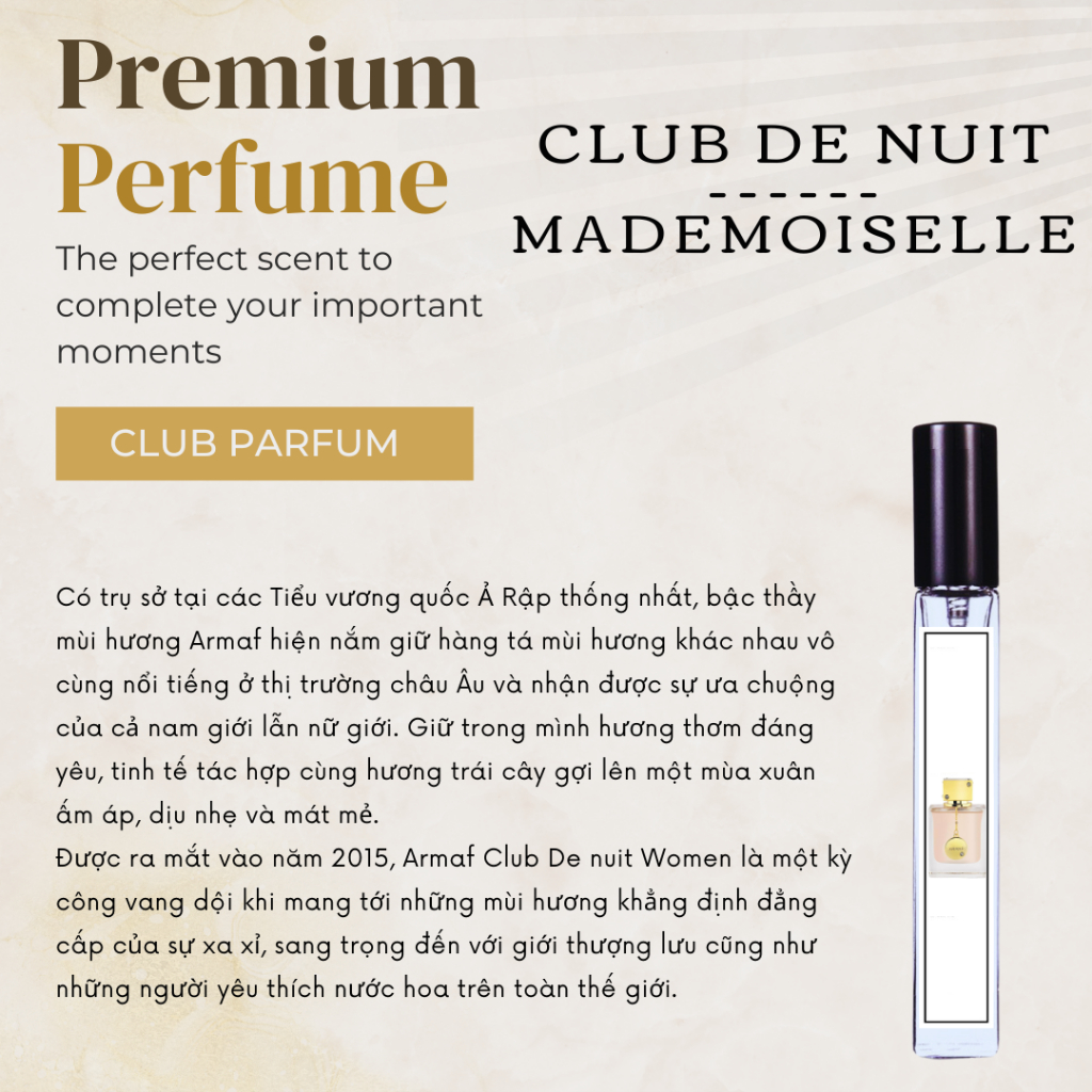Nước hoa Nữ Club de Nuit For Woman