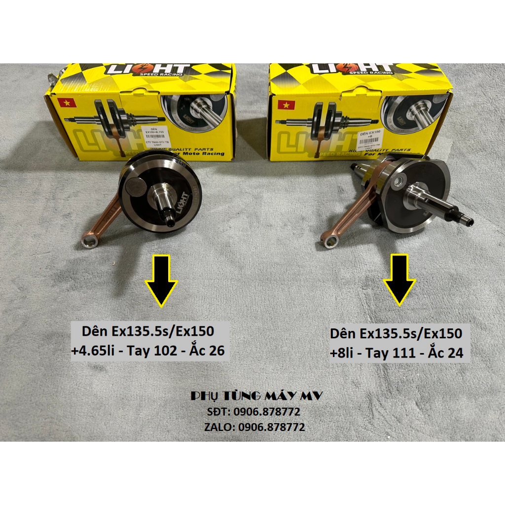 Dên LIGHT cộng 4.65li/8li/9.2li dành cho xe Ex150. Yêu Thích ❤️❤️❤️