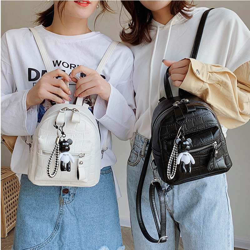 Balo thời trang, balo mini du lịch, đi chơi, đi học, tặng kèm móc khóa gấu, Mã T 21