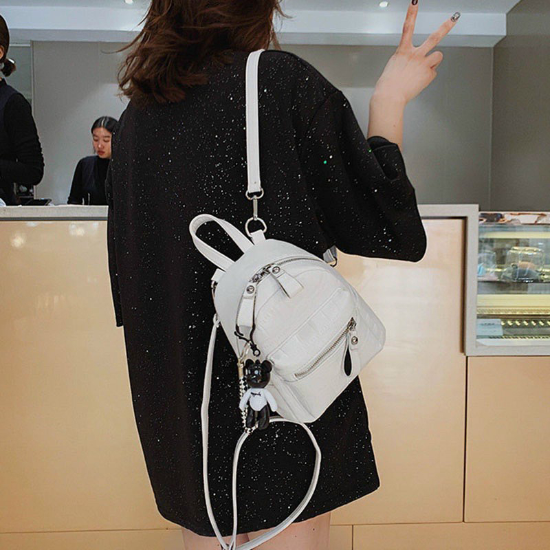 Balo thời trang, balo mini du lịch, đi chơi, đi học, tặng kèm móc khóa gấu, Mã T 21