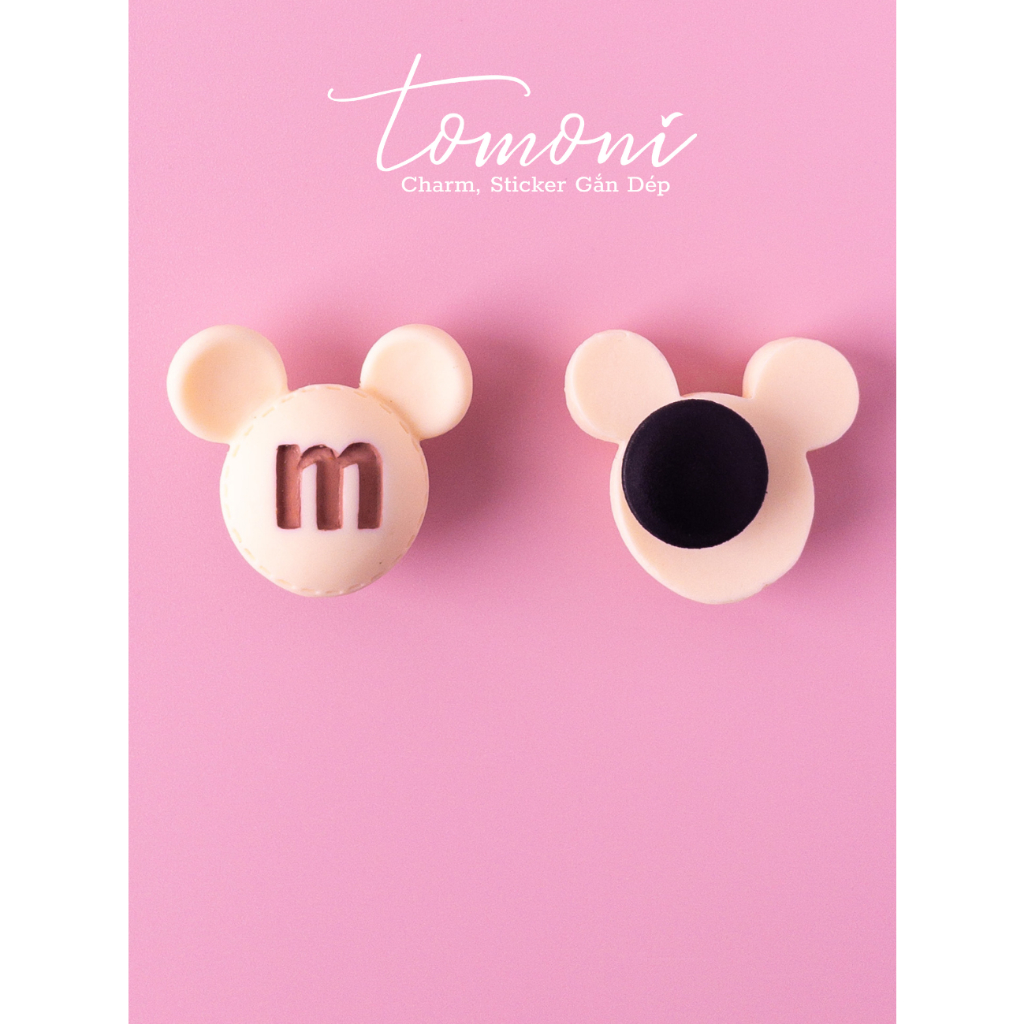 Phụ Kiện Sticker Gắn Dép, Charm DIY Hình Nơ, Hoa, Gấu Nâu Xinh Xắn - HQ50