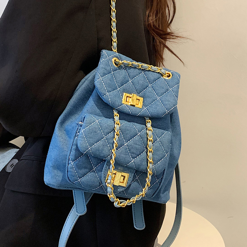 Balo thời trang, Balo Đeo Vai Cỡ Nhỏ Kết Cấu Dây Xích Thời Trang Nữ, Mã T 24