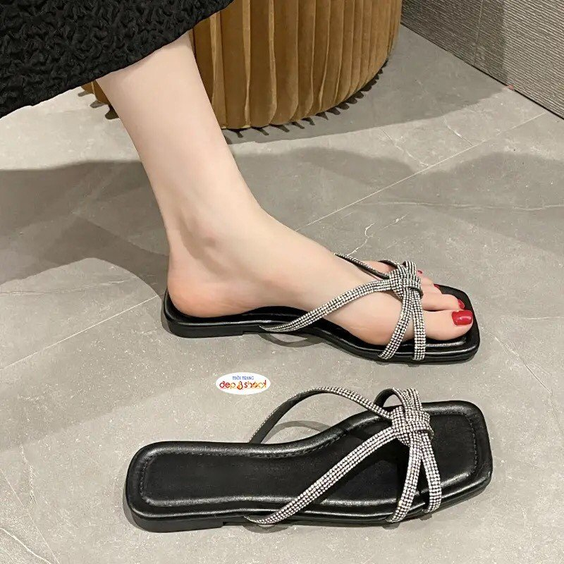 Dép quai đá nữ cột gút thời trang cao cấp big size siêu Hot Mang đi chơi đi dạo êm chân Ms 224 đá