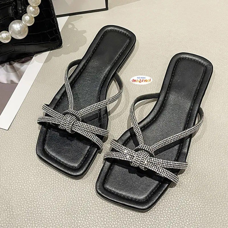 Dép quai đá nữ cột gút thời trang cao cấp big size siêu Hot Mang đi chơi đi dạo êm chân Ms 224 đá