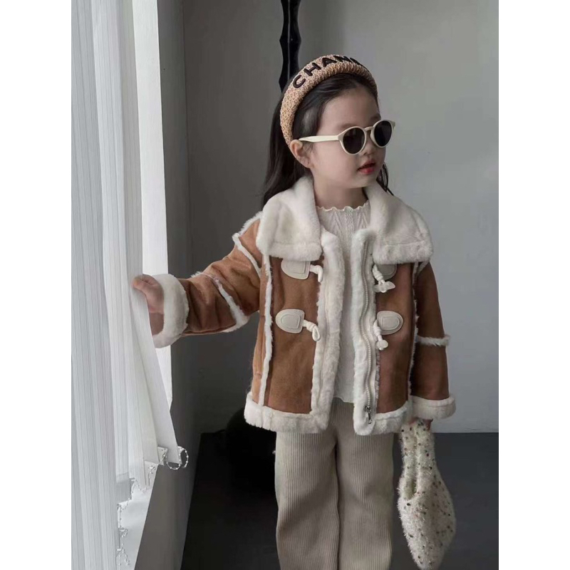 Áo Khoác da Lộn cổ lông cao cấp Quảng Châu