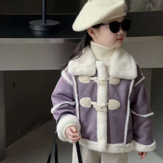 Áo Khoác da Lộn cổ lông cao cấp Quảng Châu