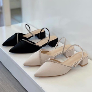 Sục quai đá mảnh gót 4p - Bunny Shoes
