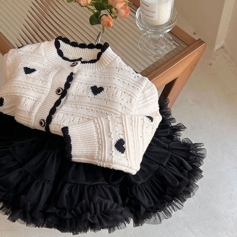 Áo Khoác Cardigan Phong Cách Hàn Quốc Cho Bé Gái
