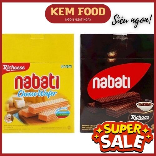 Bánh kem xốp NABATI vị phô mai , socola ( 10 gói )
