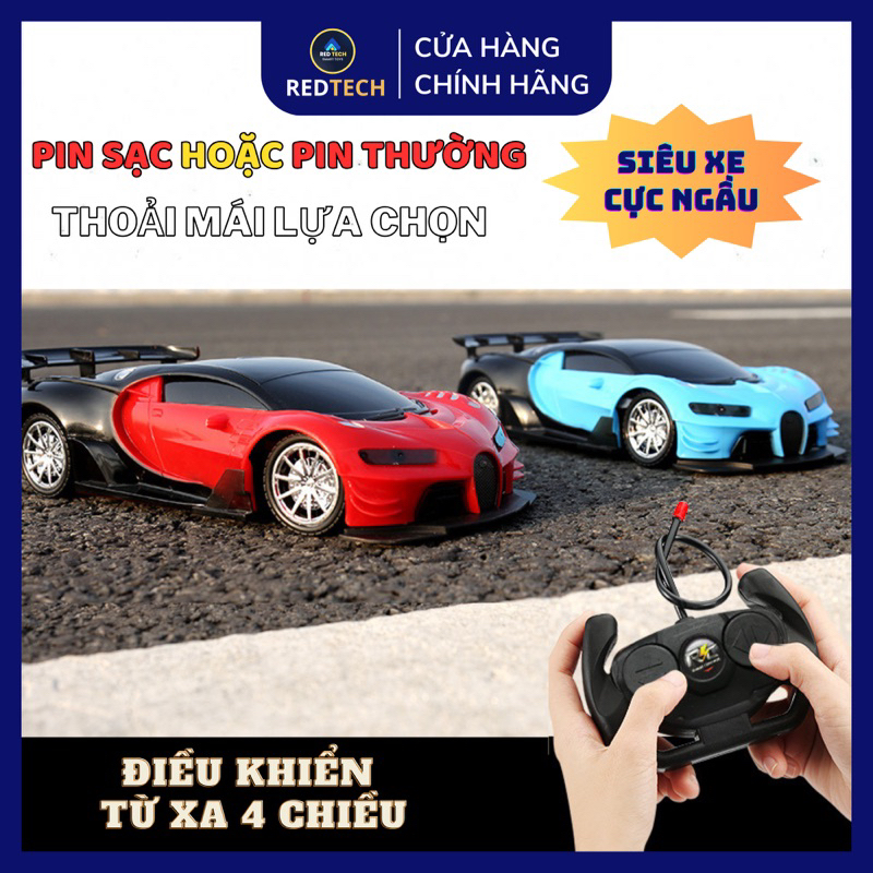 Ô tô điều khiển từ xa 4 chiều, siêu xe thu nhỏ, đèn led siêu ngầu.