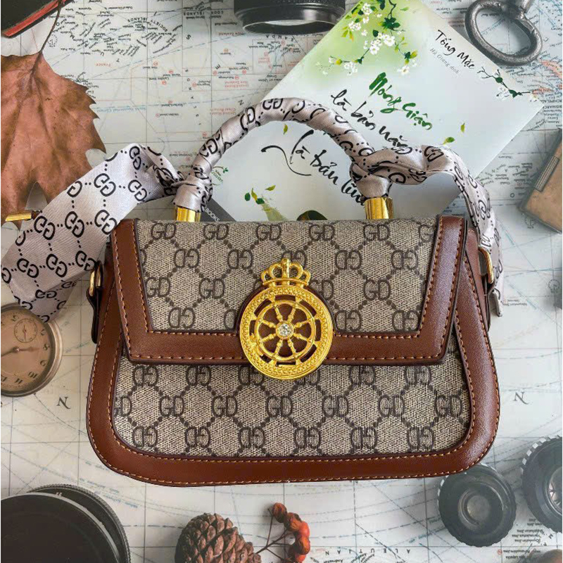 Túi Xách Nữ, tui xach vuông quai xoắn hót trend .đeo chéo vừa cầm tay siêu xinh. Mã T 30