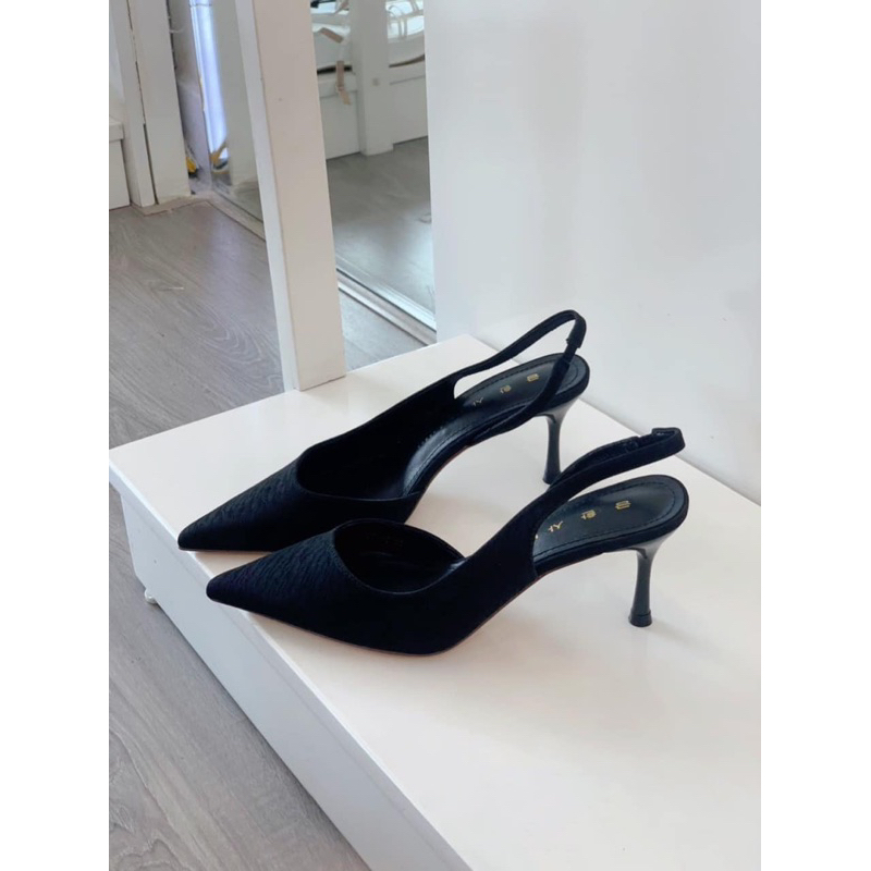 Slingback khoét eo gót 7cm - Bunny Shoes