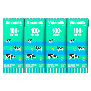 [ ĐỦ MÙI ] Sữa Tươi Tiệt Trùng Vinamilk - 180ml X 4 hộp