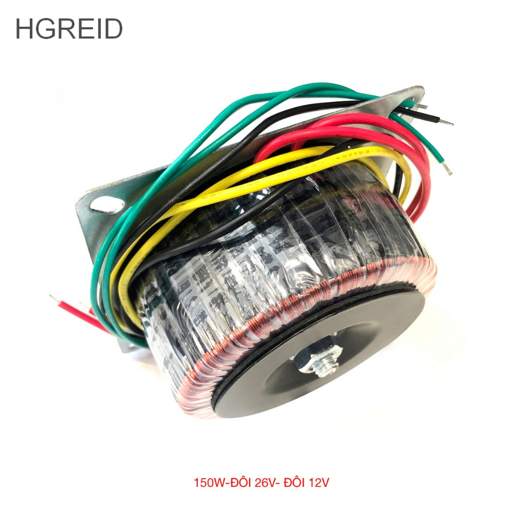 Biến áp xuyến 26V đôi và 12V đôi công suất 150W dành cho bộ khuếch đại