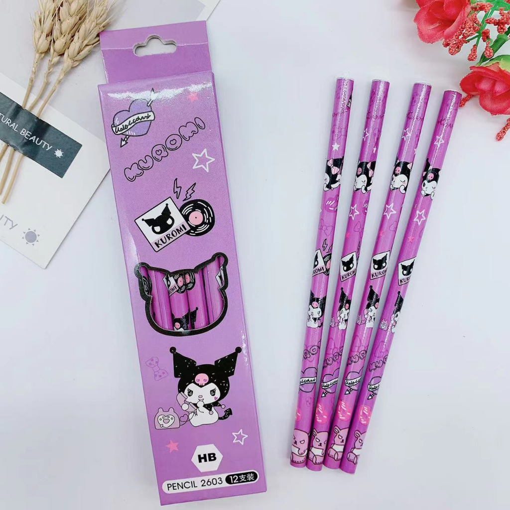 Hộp 12 bút chì HB hình nhân vật Sanrio dễ thương