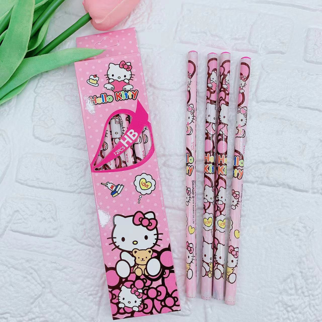 Hộp 12 bút chì HB hình nhân vật Sanrio dễ thương